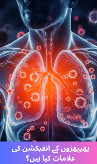 What are the symptoms of a lungs infection?